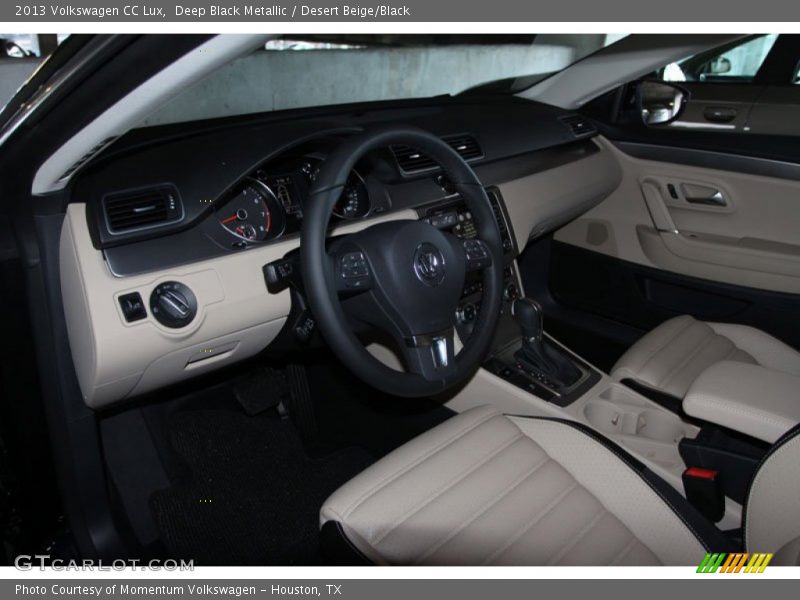 Deep Black Metallic / Desert Beige/Black 2013 Volkswagen CC Lux