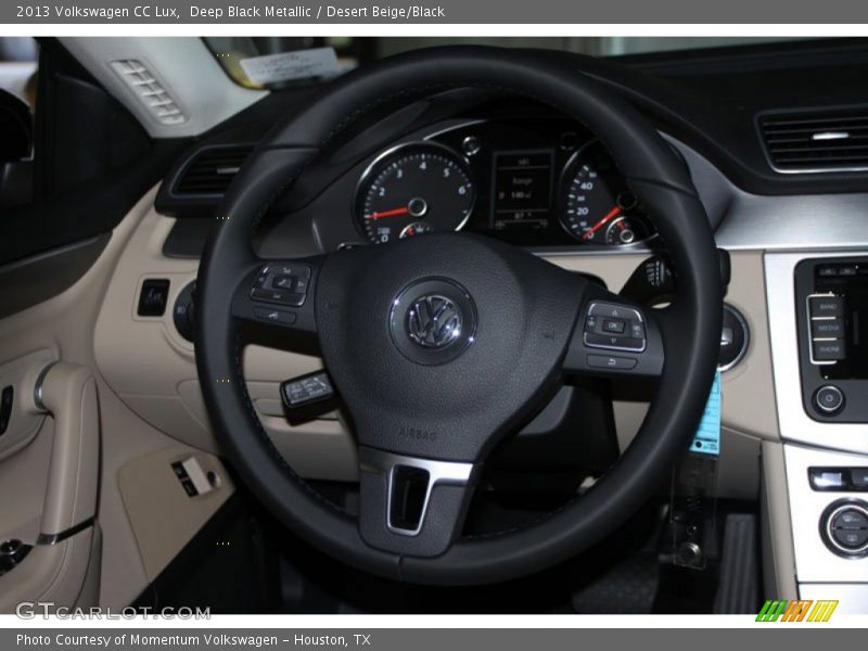 Deep Black Metallic / Desert Beige/Black 2013 Volkswagen CC Lux