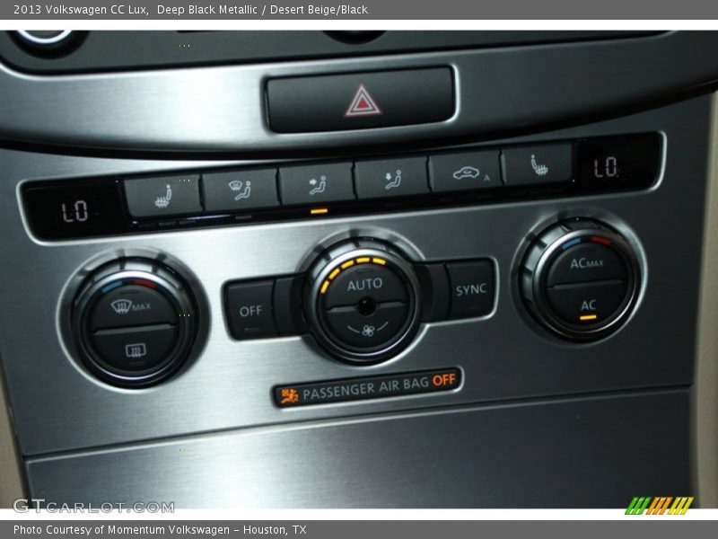 Deep Black Metallic / Desert Beige/Black 2013 Volkswagen CC Lux