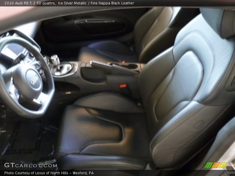 Ice Silver Metallic / Fine Nappa Black Leather 2010 Audi R8 5.2 FSI quattro