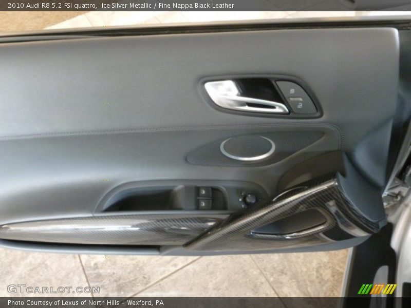 Ice Silver Metallic / Fine Nappa Black Leather 2010 Audi R8 5.2 FSI quattro
