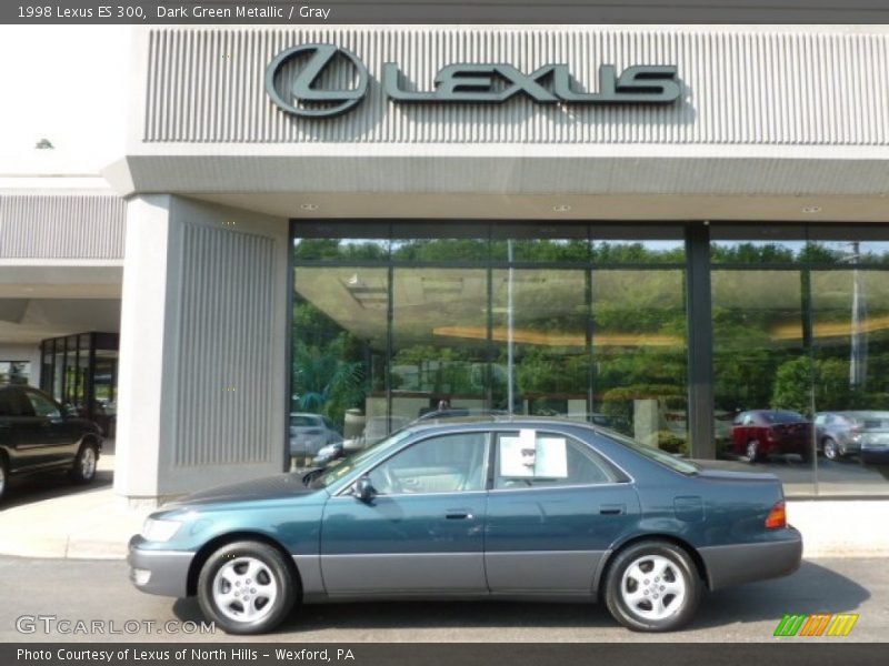Dark Green Metallic / Gray 1998 Lexus ES 300