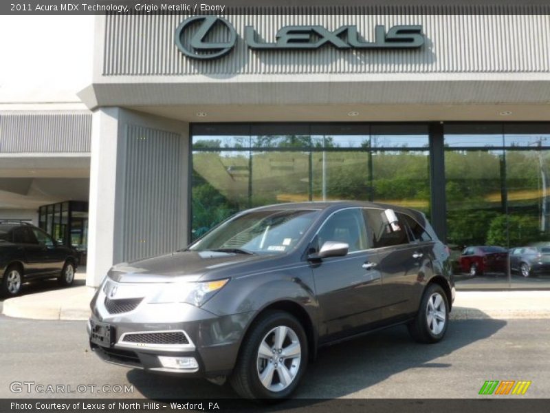 Grigio Metallic / Ebony 2011 Acura MDX Technology