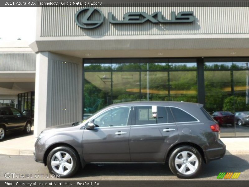 Grigio Metallic / Ebony 2011 Acura MDX Technology