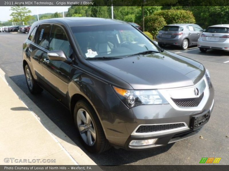 Grigio Metallic / Ebony 2011 Acura MDX Technology