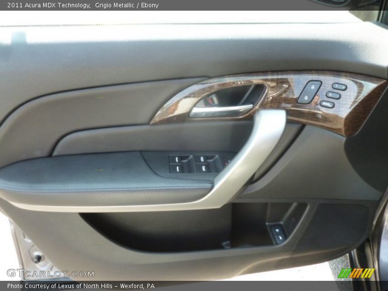 Grigio Metallic / Ebony 2011 Acura MDX Technology