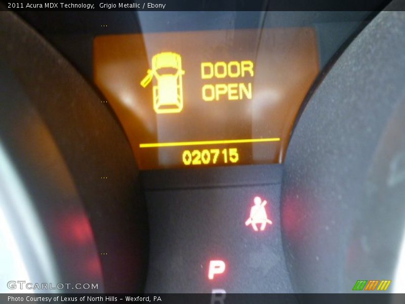 Grigio Metallic / Ebony 2011 Acura MDX Technology