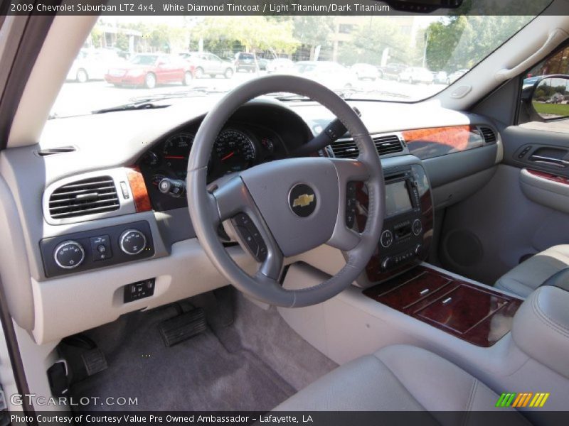 White Diamond Tintcoat / Light Titanium/Dark Titanium 2009 Chevrolet Suburban LTZ 4x4