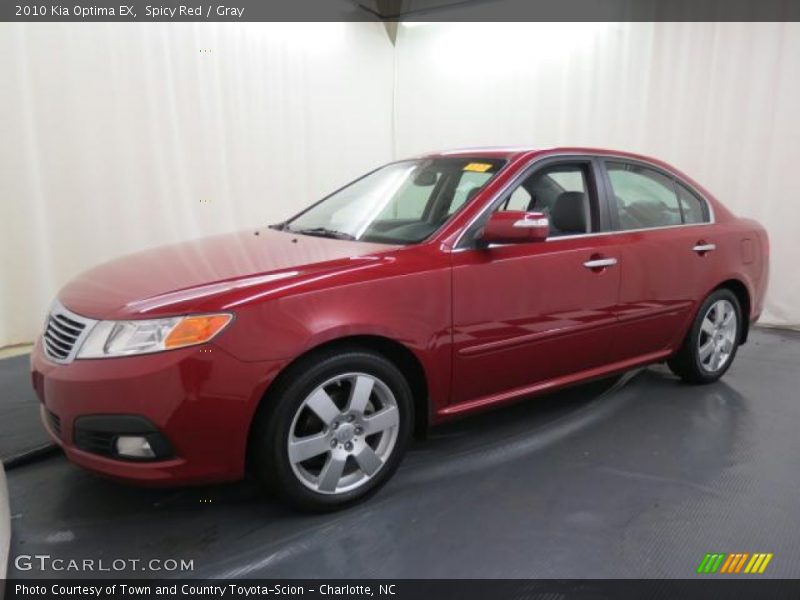 Spicy Red / Gray 2010 Kia Optima EX