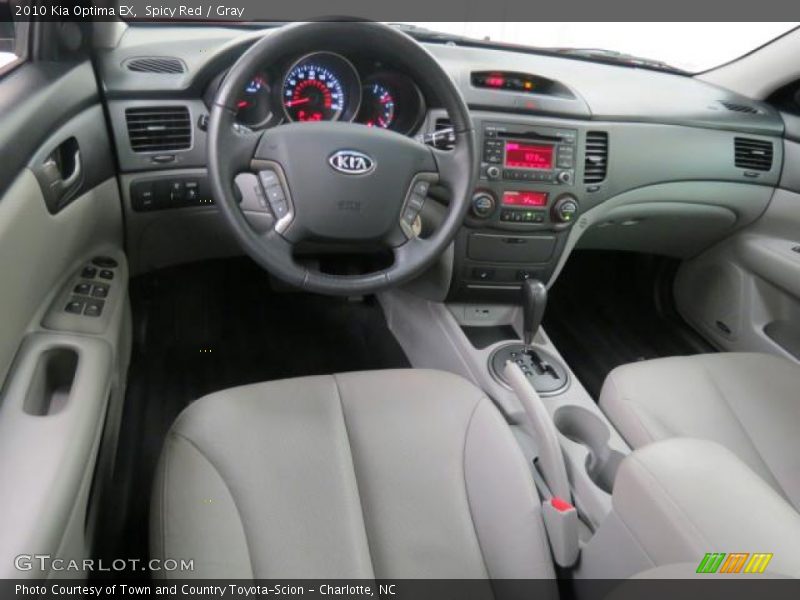 Spicy Red / Gray 2010 Kia Optima EX