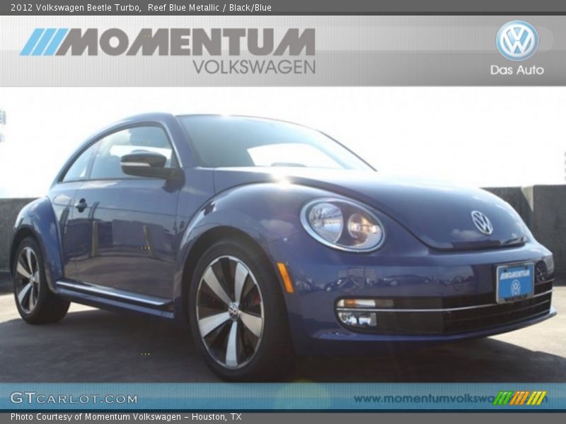 Reef Blue Metallic / Black/Blue 2012 Volkswagen Beetle Turbo