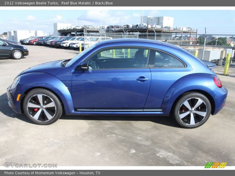 Reef Blue Metallic / Black/Blue 2012 Volkswagen Beetle Turbo