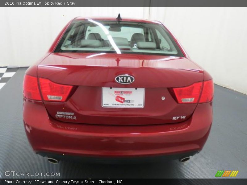Spicy Red / Gray 2010 Kia Optima EX