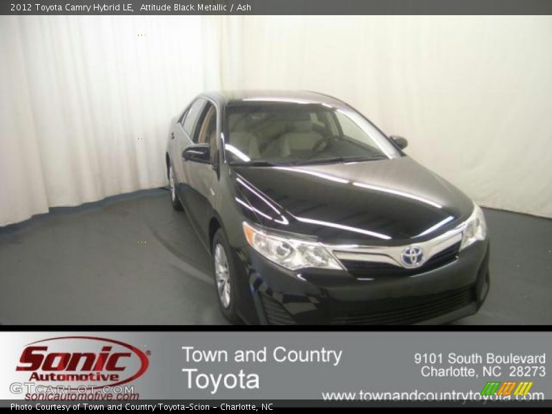 Attitude Black Metallic / Ash 2012 Toyota Camry Hybrid LE