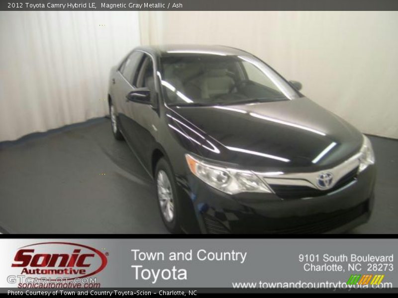 Magnetic Gray Metallic / Ash 2012 Toyota Camry Hybrid LE
