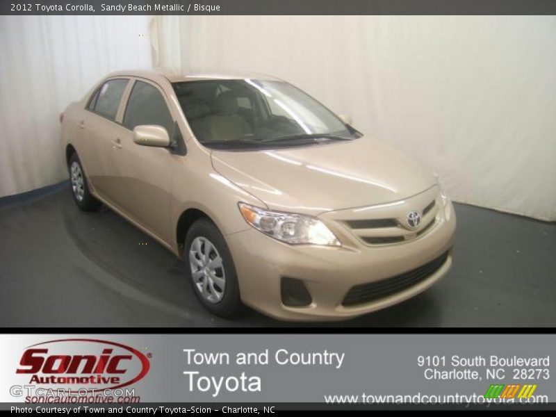 Sandy Beach Metallic / Bisque 2012 Toyota Corolla