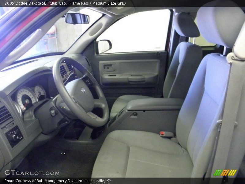 Flame Red / Medium Slate Gray 2005 Dodge Dakota SLT Club Cab