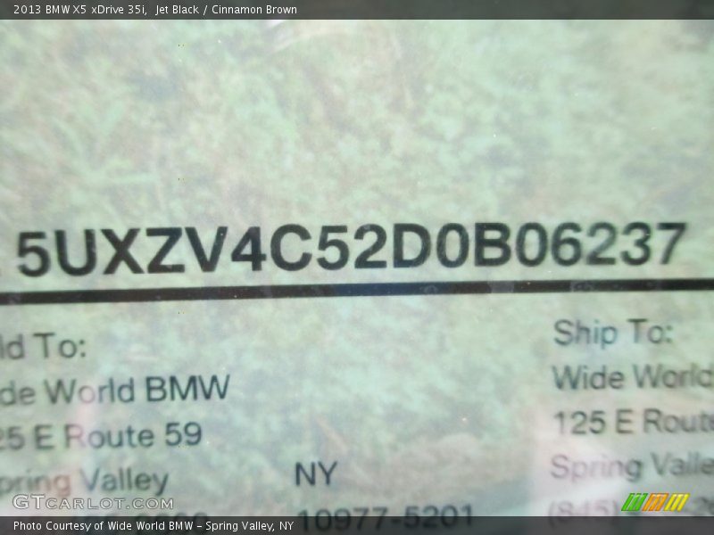 Jet Black / Cinnamon Brown 2013 BMW X5 xDrive 35i
