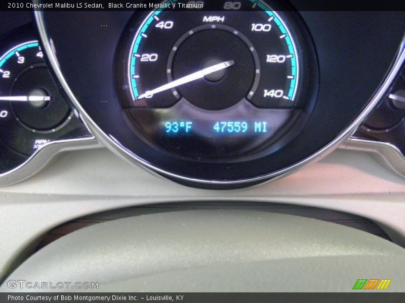 Black Granite Metallic / Titanium 2010 Chevrolet Malibu LS Sedan