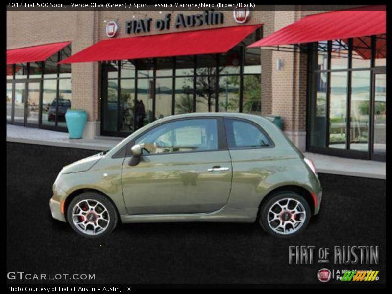 Verde Oliva (Green) / Sport Tessuto Marrone/Nero (Brown/Black) 2012 Fiat 500 Sport