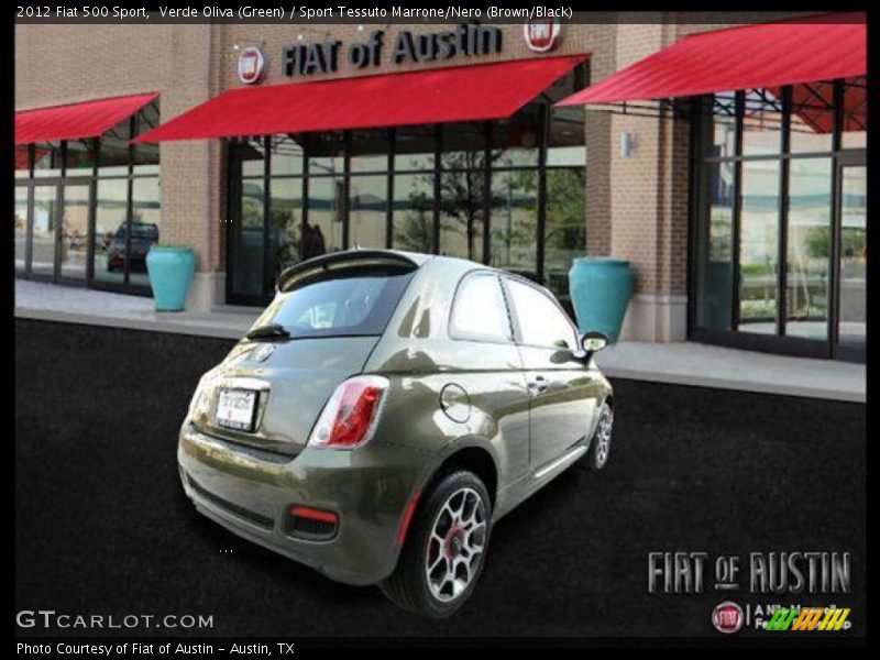 Verde Oliva (Green) / Sport Tessuto Marrone/Nero (Brown/Black) 2012 Fiat 500 Sport