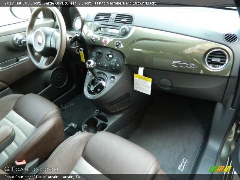 Verde Oliva (Green) / Sport Tessuto Marrone/Nero (Brown/Black) 2012 Fiat 500 Sport