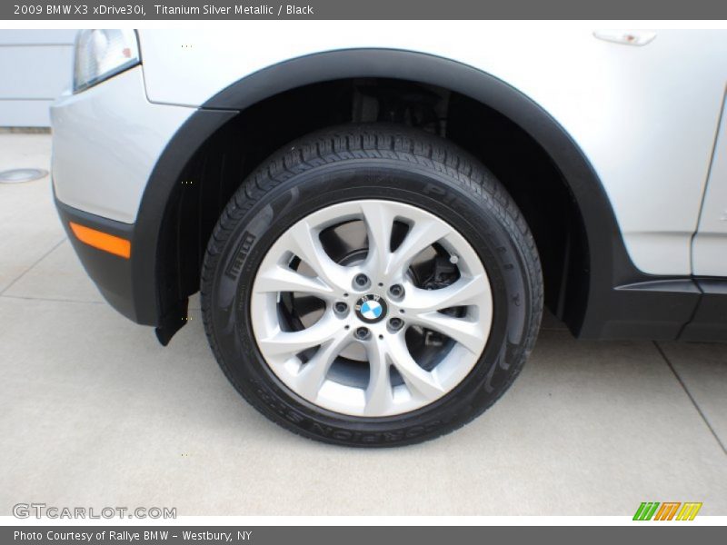 Titanium Silver Metallic / Black 2009 BMW X3 xDrive30i