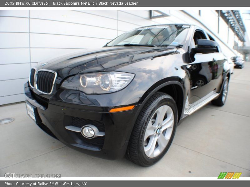 Black Sapphire Metallic / Black Nevada Leather 2009 BMW X6 xDrive35i
