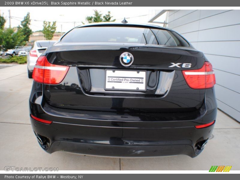 Black Sapphire Metallic / Black Nevada Leather 2009 BMW X6 xDrive35i