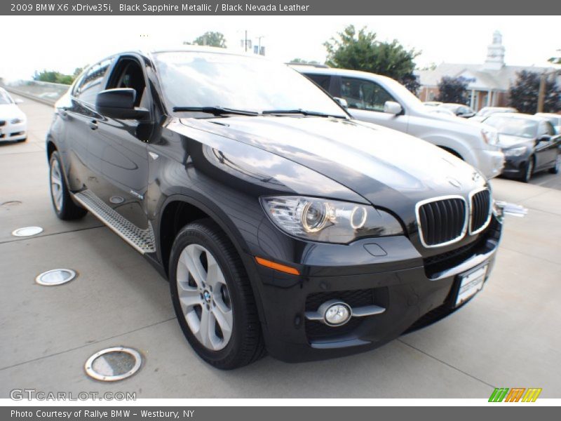 Black Sapphire Metallic / Black Nevada Leather 2009 BMW X6 xDrive35i
