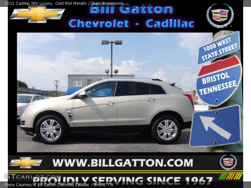 Gold Mist Metallic / Shale/Brownstone 2012 Cadillac SRX Luxury