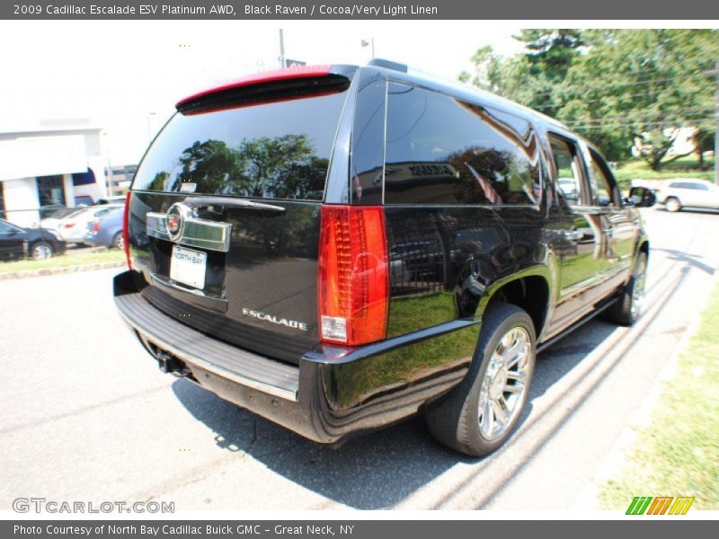 Black Raven / Cocoa/Very Light Linen 2009 Cadillac Escalade ESV Platinum AWD