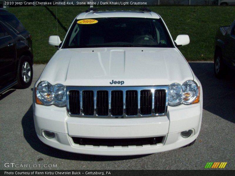 Stone White / Dark Khaki/Light Graystone 2010 Jeep Grand Cherokee Limited 4x4