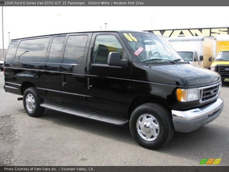 Oxford White / Medium Flint Grey 2006 Ford E Series Van E350 XLT 15 Passenger