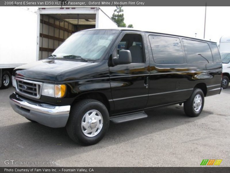 Oxford White / Medium Flint Grey 2006 Ford E Series Van E350 XLT 15 Passenger