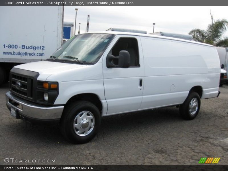 Oxford White / Medium Flint 2008 Ford E Series Van E250 Super Duty Cargo