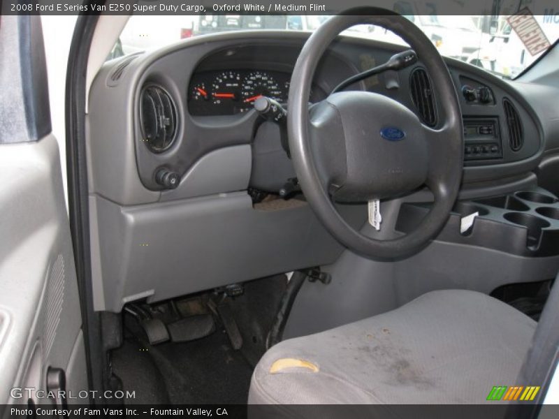 Oxford White / Medium Flint 2008 Ford E Series Van E250 Super Duty Cargo