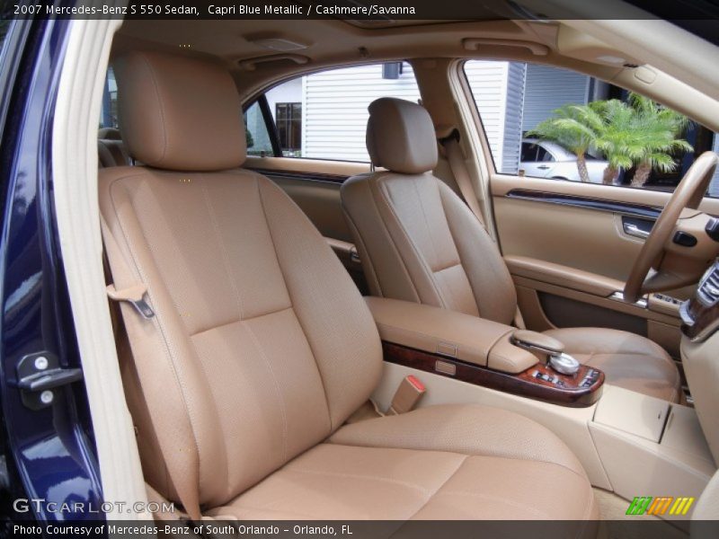 Capri Blue Metallic / Cashmere/Savanna 2007 Mercedes-Benz S 550 Sedan