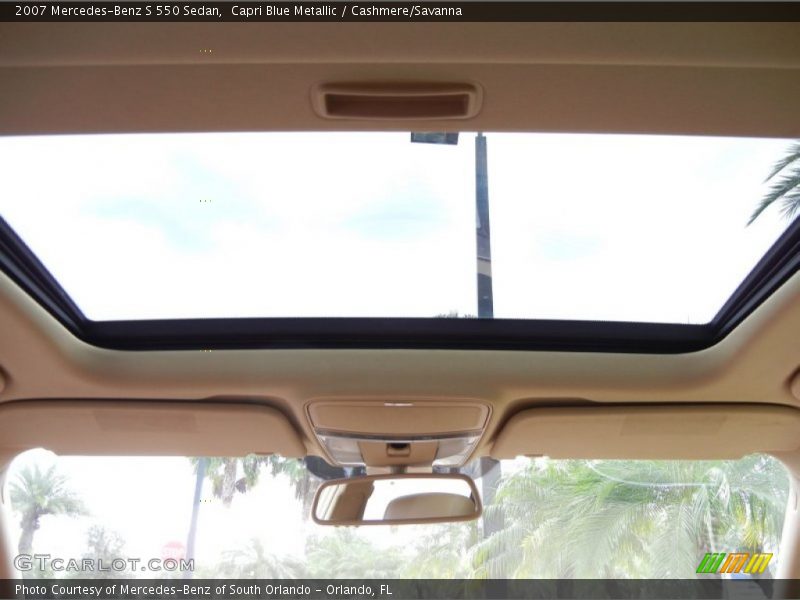 Capri Blue Metallic / Cashmere/Savanna 2007 Mercedes-Benz S 550 Sedan