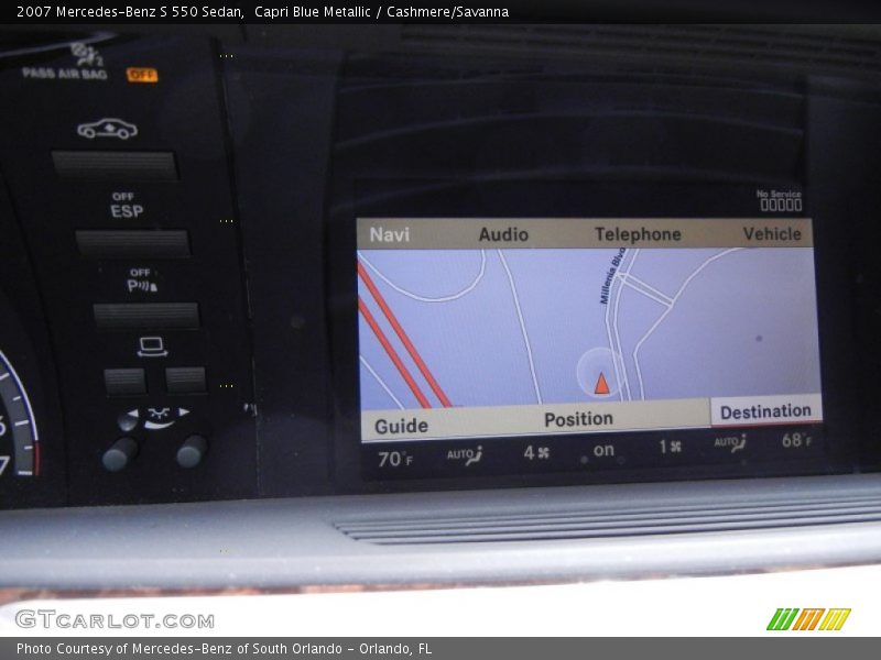 Capri Blue Metallic / Cashmere/Savanna 2007 Mercedes-Benz S 550 Sedan