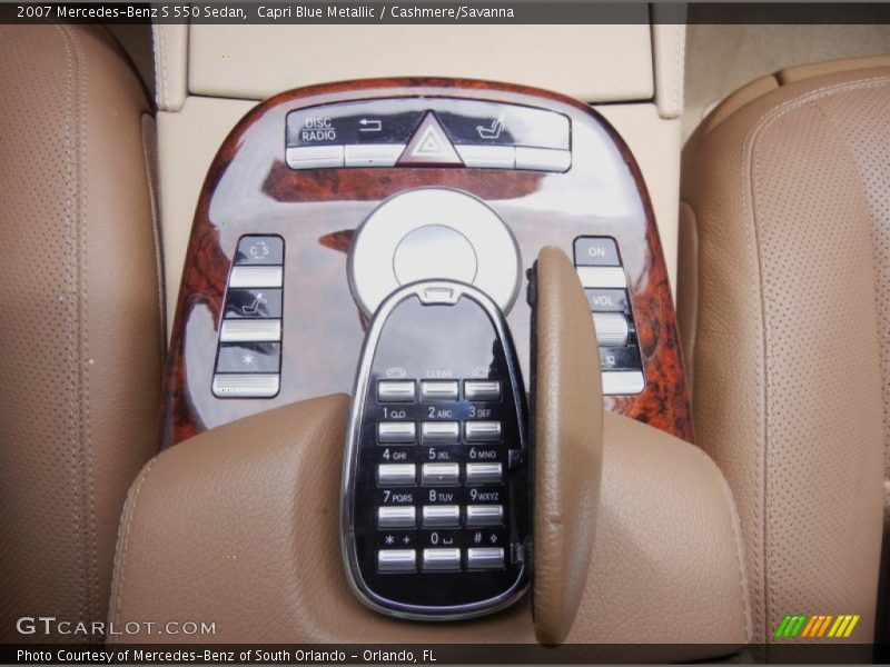 Capri Blue Metallic / Cashmere/Savanna 2007 Mercedes-Benz S 550 Sedan