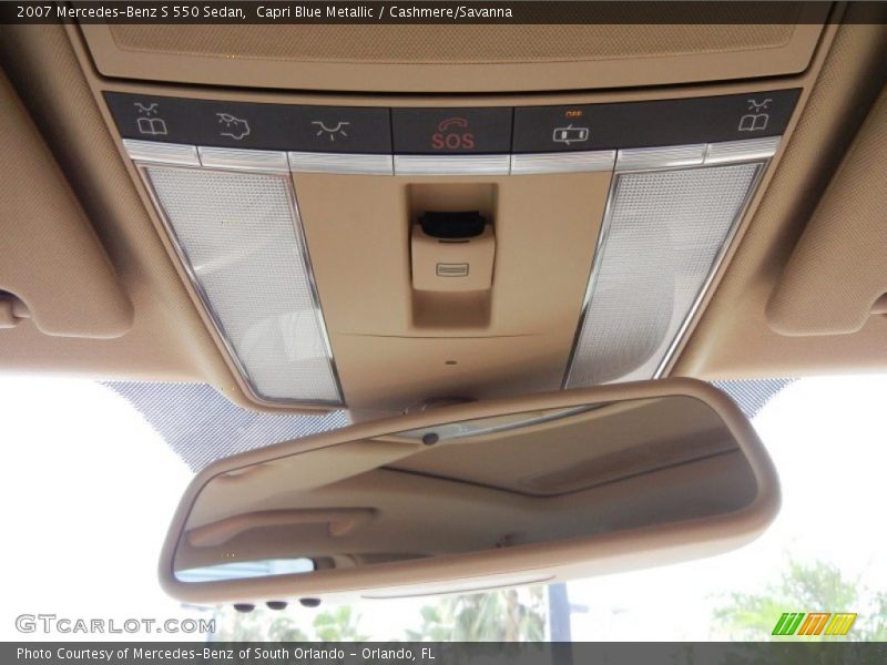 Capri Blue Metallic / Cashmere/Savanna 2007 Mercedes-Benz S 550 Sedan