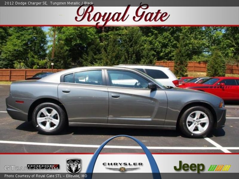 Tungsten Metallic / Black 2012 Dodge Charger SE
