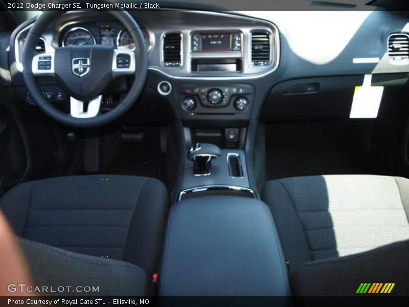 Tungsten Metallic / Black 2012 Dodge Charger SE