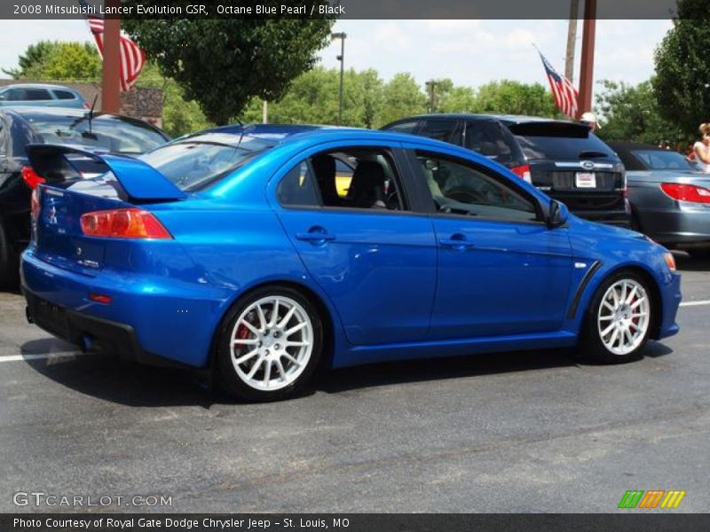 Octane Blue Pearl / Black 2008 Mitsubishi Lancer Evolution GSR