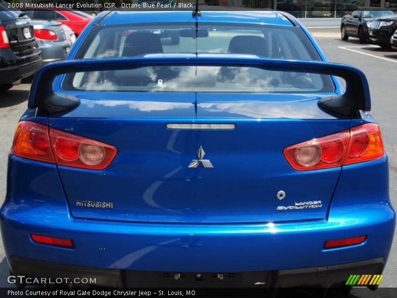 Octane Blue Pearl / Black 2008 Mitsubishi Lancer Evolution GSR