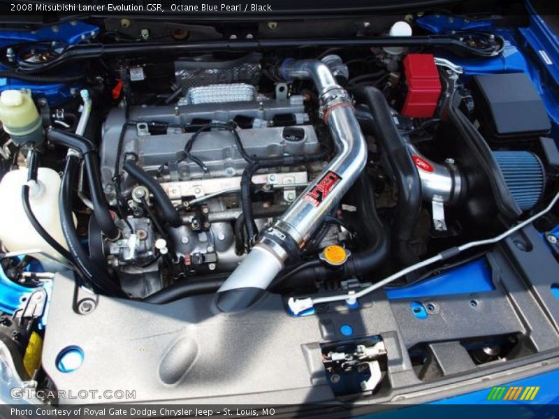 Octane Blue Pearl / Black 2008 Mitsubishi Lancer Evolution GSR