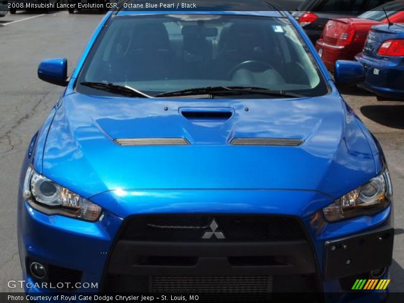 Octane Blue Pearl / Black 2008 Mitsubishi Lancer Evolution GSR
