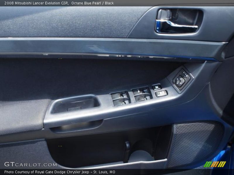 Octane Blue Pearl / Black 2008 Mitsubishi Lancer Evolution GSR