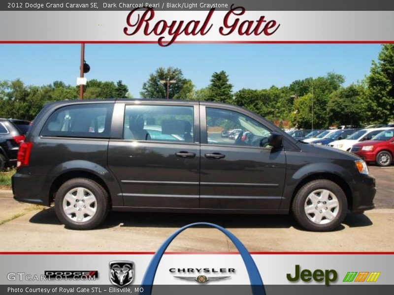 Dark Charcoal Pearl / Black/Light Graystone 2012 Dodge Grand Caravan SE